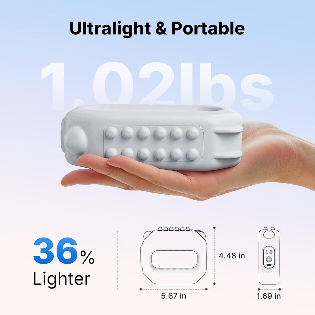 Fascia Ring Massager, Adjustable 6-Level Vibration for Home Gym Use | Multifunctional Full-Body Fascia Ring with Belt, Portable Cordless Massager, Targets Abs Thighs Arms